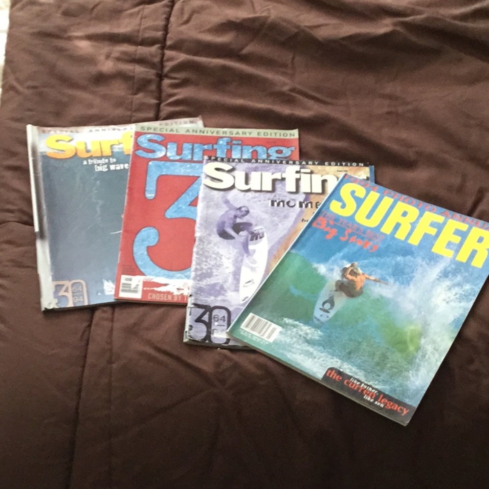 Vintage surfing magazines